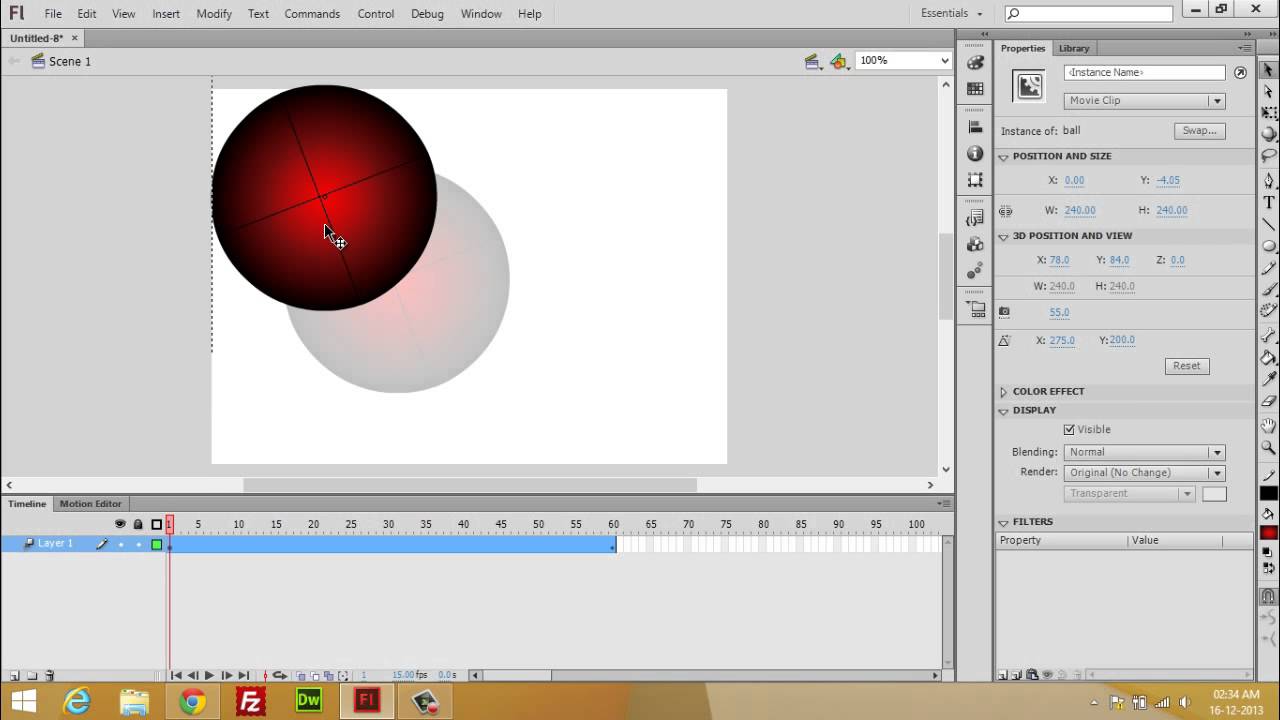 how to create animation in adobe flash cs6